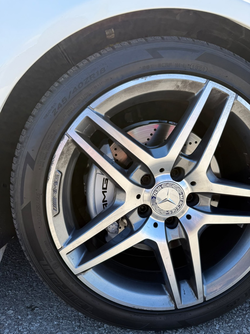 Alloy wheel and tire serviced at Rizhan's Auto Shop in Vaughan